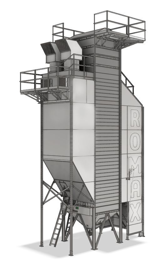 Grain dryers without Romax dust cleaning